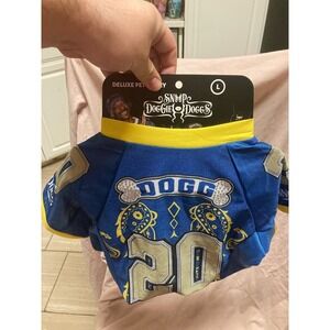 Snoop Doggie Doggs Blue Halftime Deluxe Pet Jersey Size Large Bling NWT